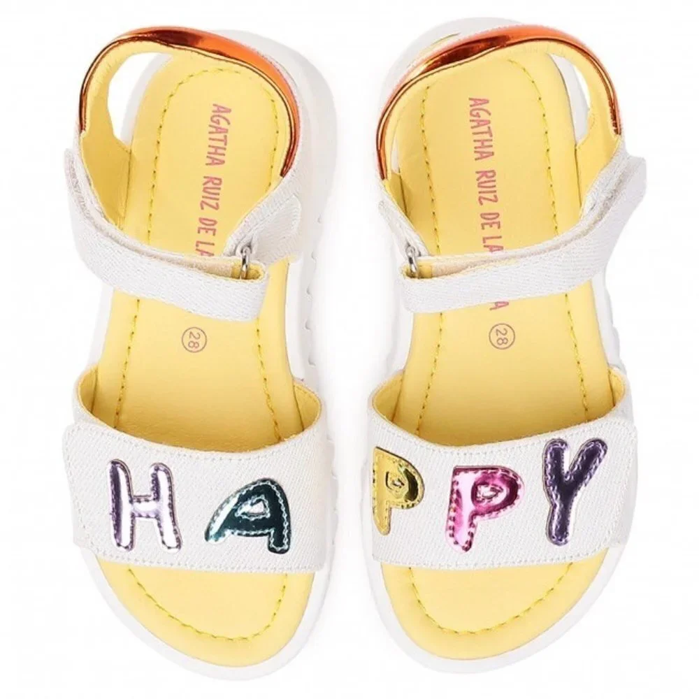 Agatha Ruiz de la Prada Happy Colorful Kids Sandals Size EU 27